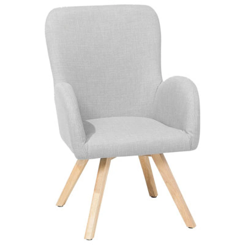 Image of Beliani Fabric Armchair Grey Bjarn