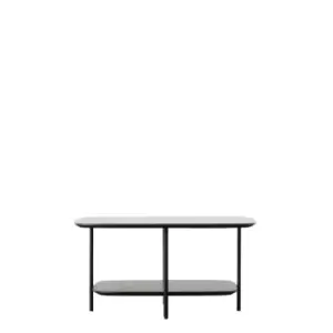 Image of Crossland Grove Bath Coffee Table Black Marble 75 X 75 X 38Cm