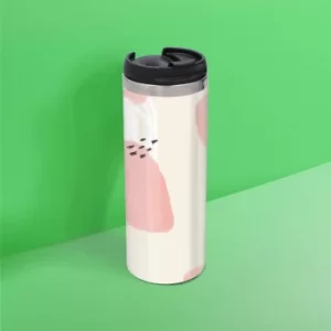 Image of Blob And Scribble Pattern Stainless Steel Travel Mug