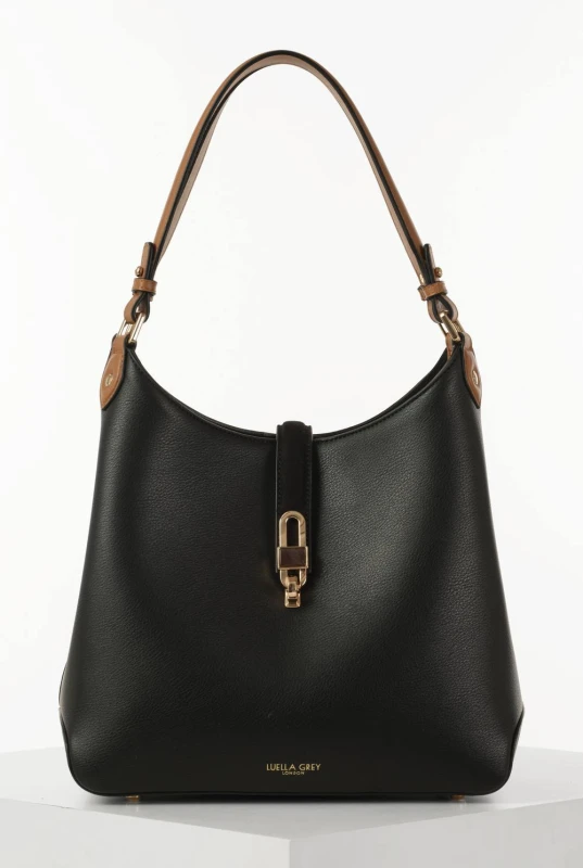 Image of Luella Grey Womens 'Romany' Hobo Tote in Black Female