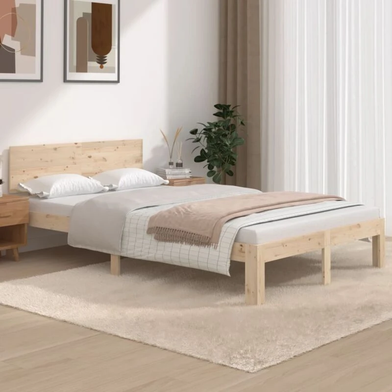 Image of VIDAXL Bed Frame without Mattress Solid Wood Pine 120x200cm vidaXL 8720286879764