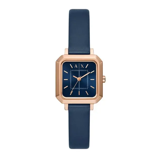 Image of Armani Exchange AX5722 Leila Blue Leather Strap Watch - W65433