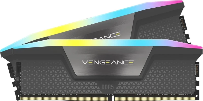 Image of Corsair VENGEANCE RGB 64GB (2x32GB) DDR5 DRAM 6000MT/s CL40 Memory Kit - Black - CMH64GX5M2D6000Z40