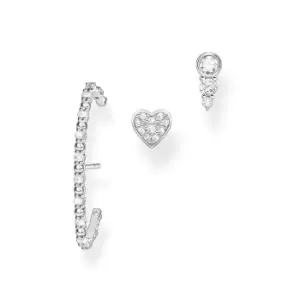 Image of THOMAS SABO Silver CZ Ear Cuff & Stud Earring Set