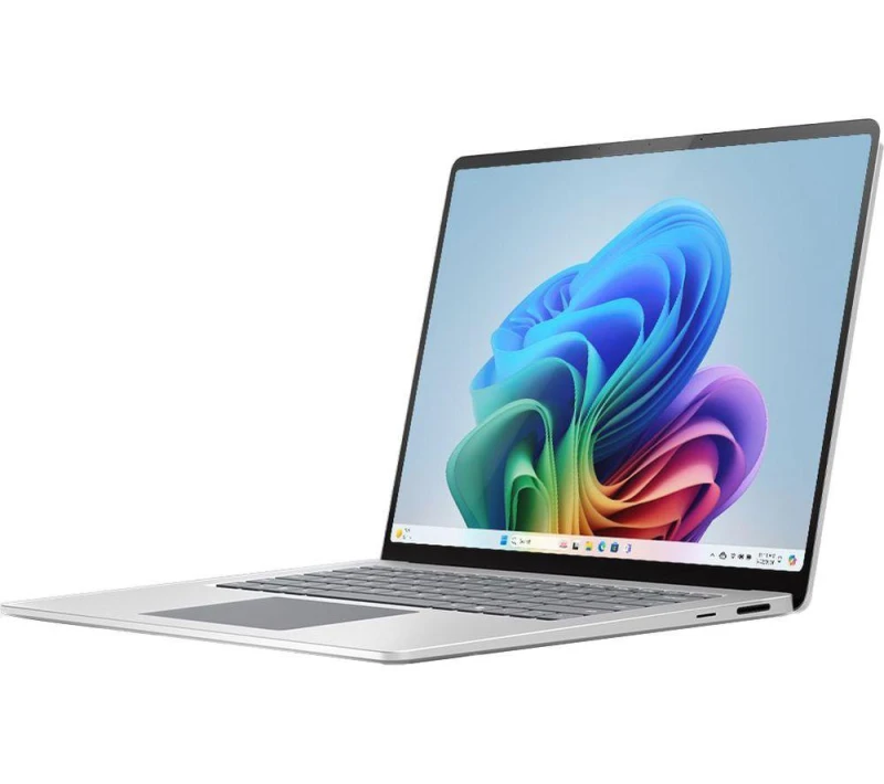 Image of Microsoft 15" Surface Laptop - Qualcomm Snapdragon X Elite, 256GB SSD, Platinum, White 196388280162
