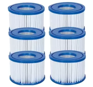 Image of 6 Pack Bestway 58323 Lay-Z-Spa Filter Cartridge, Size VI 10.6cm x 8cm
