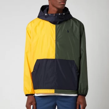 Image of Polo Ralph Lauren Mens Eastport Pullover Jacket - Army/Slicker Yellow - L