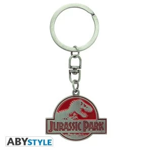 Image of Jurassic Park - Metal Logo Metal Keychain