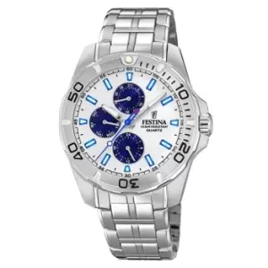 Image of Festina F20445/1 Mens White Dial Multi-Function Wristwatch