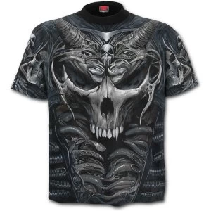 Image of SkullArmour Allover Mens Medium T-Shirt - Black