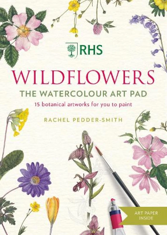 Image of RHS Wildflowers Watercolour Art Pad : 15 botanical artworks for you to Paint Paperback / softback