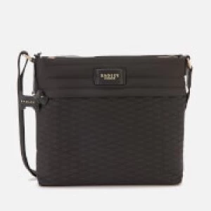 Image of Radley Womens Penton Mews Medium Cross Body Bag Ziptop - Black