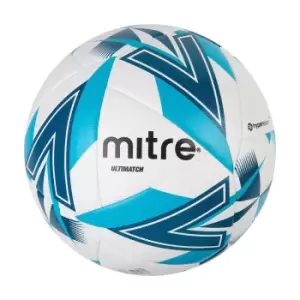 Image of Mitre Ultimatch Match Ball (white/Aqua/Blue Ivy/Black, 4)