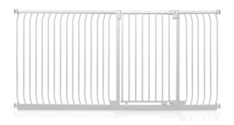 Image of Safetots Extra Tall Elite Safety Gate, 207Cm - 216Cm, Matt White, Extra Tall 96.8Cm In Height, Pressure Fit Stair Gate