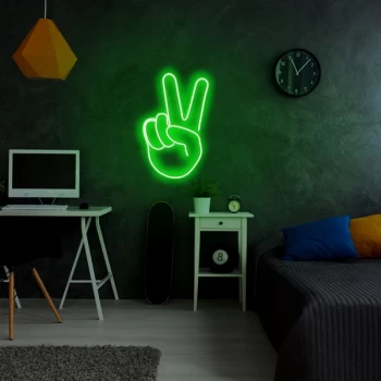 Image of Victory Sign - Green Green Wall Lamp