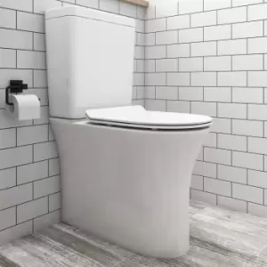 Image of Close Coupled Rimless Comfort Height Toilet with Soft Close Slim Seat - Indiana