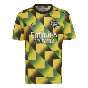 Image of adidas Arsenal Pre Match Shirt 2022 2023 Juniors - Yellow