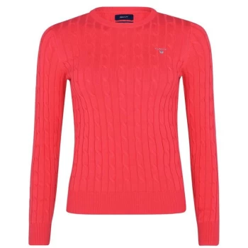 Image of Gant Cable Knit Jumper - Pink