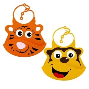 Image of Nuby On the Go Roly Poly Bib 6m Shark