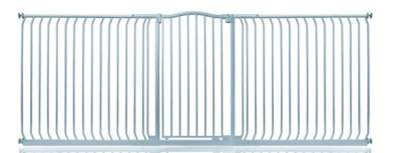 Image of Safetots Extra Tall Curved Top Safety Gate, 271Cm - 280Cm, Matt Grey, Extra Tall 100Cm In Height, Pressure Fit Stair Gate