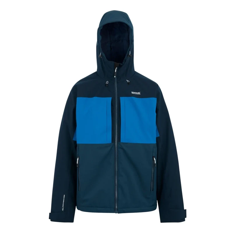 Image of Regatta Regatta Men Maland Insulated Breathable Waterproof Jacket in Blue Size: Medium Blue M Male 5063516129943