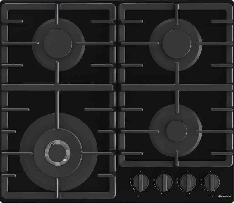 Image of Hisense GG663BHF 60cm 4 Burner Gas On Glass Hob - BLACK GG663BHF