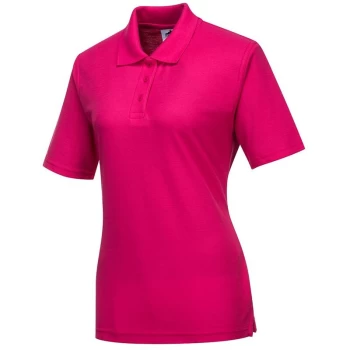 Image of Portwest - B209PIRM - sz M Naples Ladies Polo Shirt Workwear - Pink