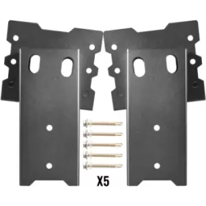 Image of VEVOR Deer Blind Brackets, 2 PCS 4" x 4" Deer Stand Brackets, Powder Coated Steel Tree House Brackets, Heavy Duty Deer Stands Elevated Deer Blinds for