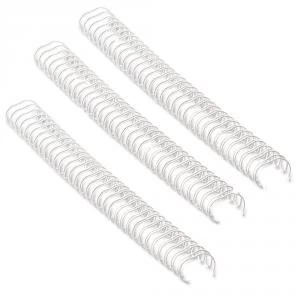 Image of Fellowes Wire Binding Element 9mm White Pack of 100 53262