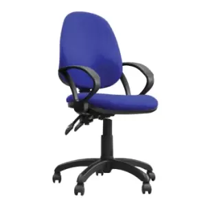 Image of Java 200 A High Back Operator Chair With Arms - Blue