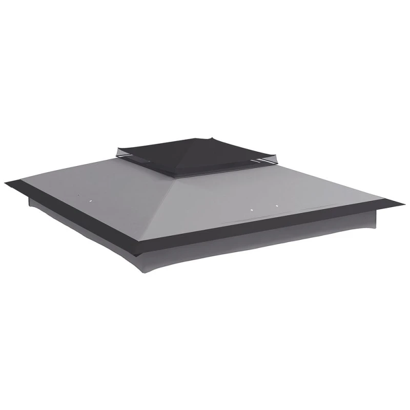 Image of Outsunny 3.25mx3.25m Pop up Gazebo Roof Replacement - Grey 84C-465V00LG