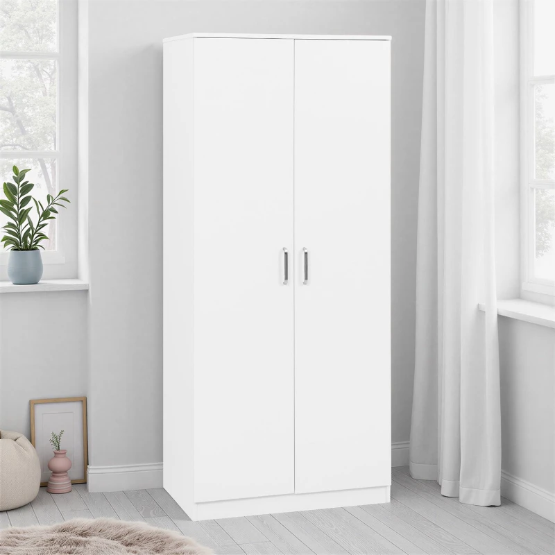 Image of Seconique Dakotia 2 Door Wardrobe in White White Unisex