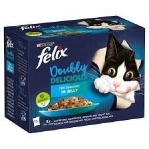 Image of Felix As Good As It Looks Doubly Delicious Fish Cat Food 12 x 100g