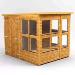 Image of Power 6' x 8' Pent Double Door Potting Shed