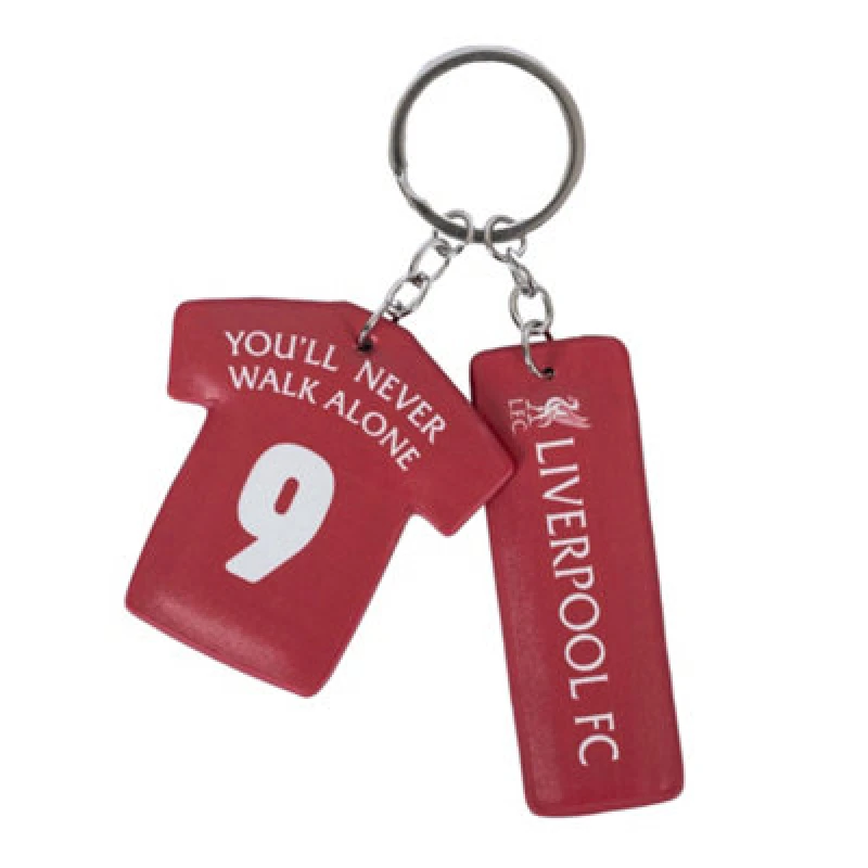 Image of Liverpool Fc Charm Keyring Red/white (One Size)