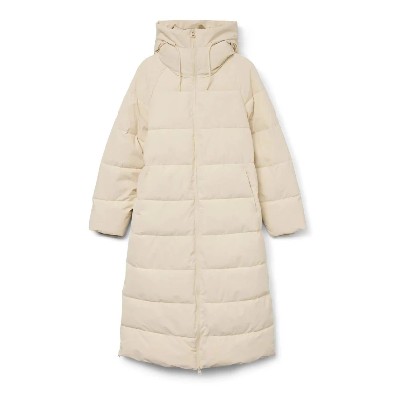 Image of Vero Moda Elanor Laurie Long Padded Coat Oatmeal female 8