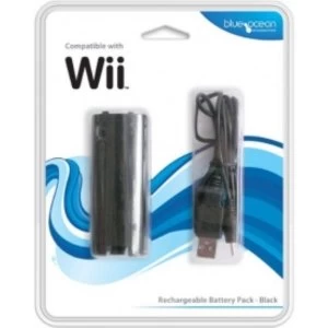 Image of Blue Ocean Accessories Recharge Battery Pack Black Wii & Wii U