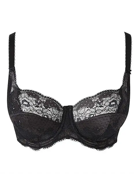 Image of Panache Clara Full Cup Wired Bra Charcoal/Bl Female 36D AZ75508