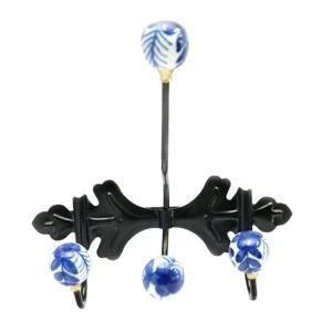 Image of BQ Black Steel porcelain Hook