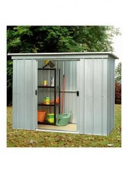 Image of Yardmaster 6.5 X 3.9ft Double Door Metal Pent Roof Shed With Floor Frame