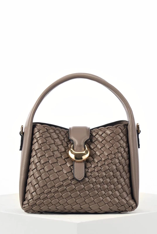 Image of Luella Grey Womens 'Maggie' Weave Crossbody in Taupe Female One Size