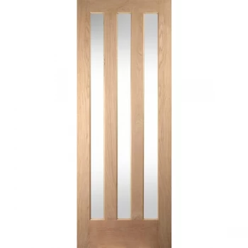 Image of JELD-WEN Curated Oregon Aston Unfinished Oak Clear Glazed Internal Door - 1981mm x 838mm (78 inch x 33 inch)
