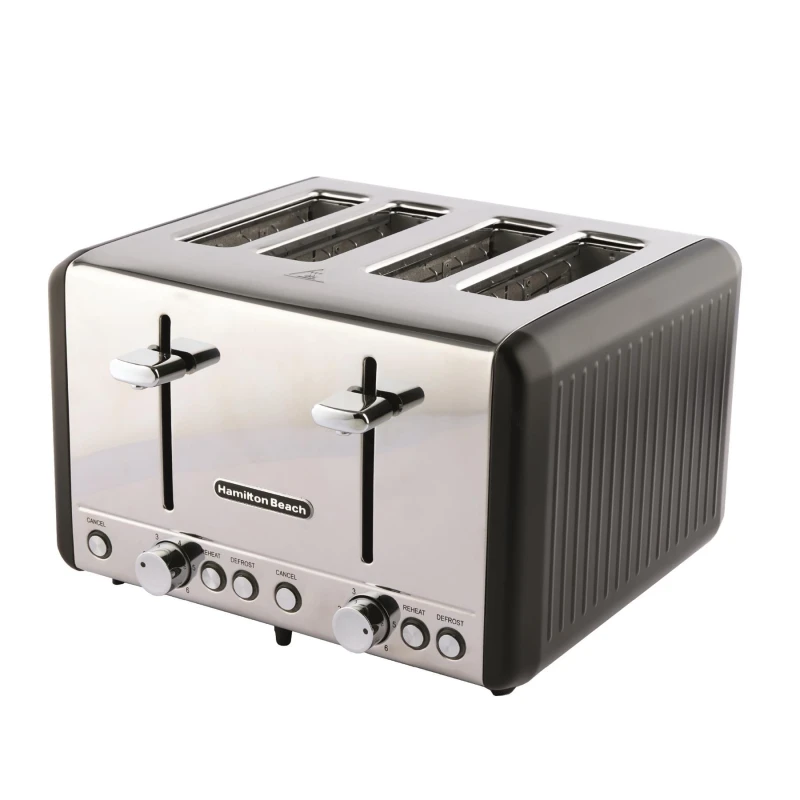 Image of Hamilton Beach Harmony 4 Slice Toaster Espresso in Black Unisex