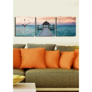 Image of 3P2828CS-8 Multicolor Decorative Canvas Wall Clock (3 Pieces)