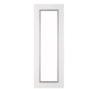 Image of IT Kitchens Santini Gloss White Slab Glazed bridging door Pan drawer front W1000mm