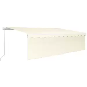 Image of Vidaxl - Manual Retractable Awning with Blind 5x3m Cream Cream