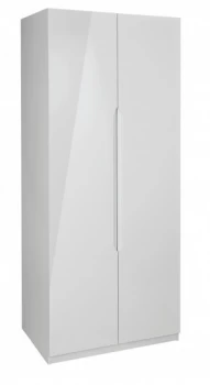 Image of Legato 2 Door Wardrobe - Grey Gloss