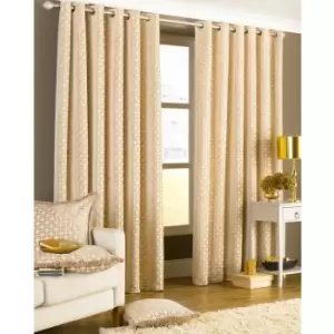 Image of Riva Home Belmont Ringtop Curtains (66x90 (168x229cm)) (Beige) - Beige