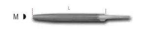 Image of Beta Tools 1718A8/M Second-Cut Half-Round File No Handle 200mm 017180037