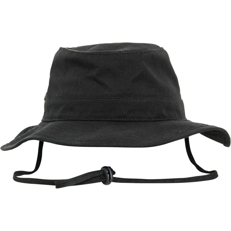 Image of Flexfit by Yupoong Mens Angler Hat in Black Male One Size